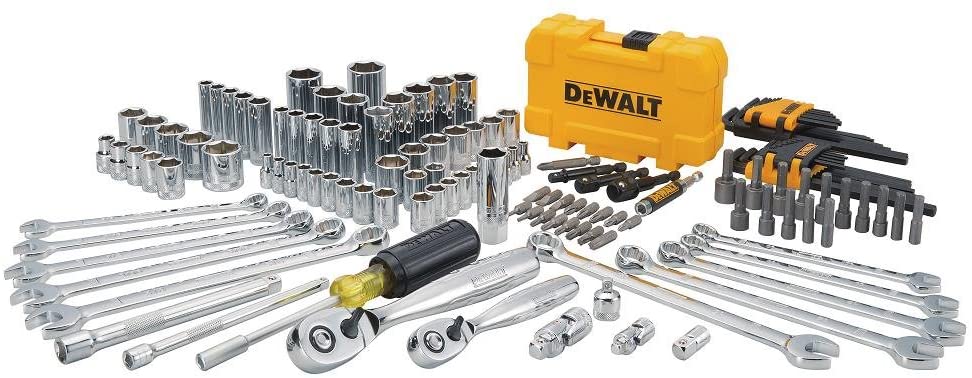 Dewalt Mechanics Tools Kit and Socket Set, 142-Piece-7881 Dewalt Mechanics Tools Kit and Socket Set, 142-Piece-7881