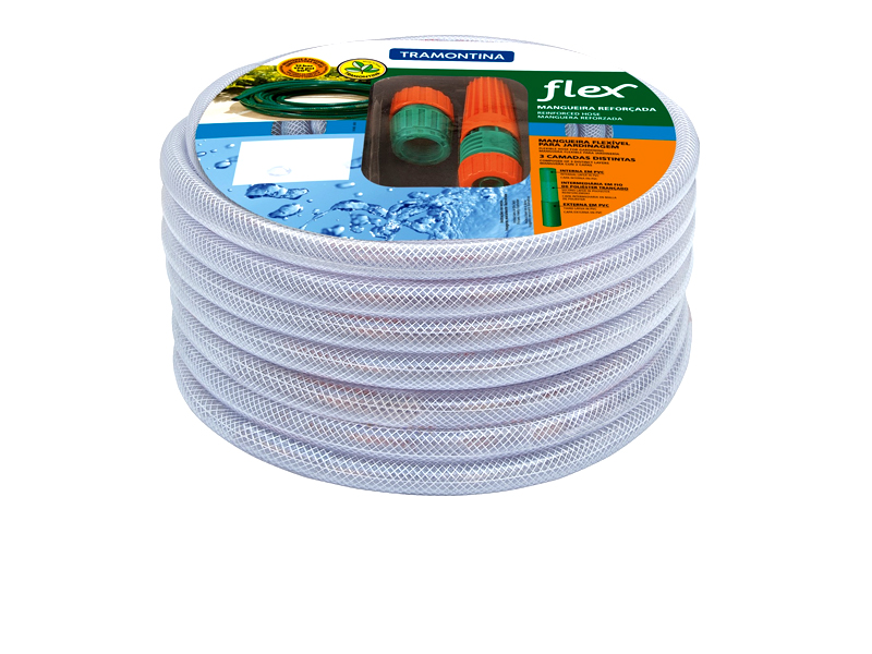 TRAMONTINA FLEX GARDEN HOSE, 15mtr, THREAD CONNECTORS and SPRAYERS-0