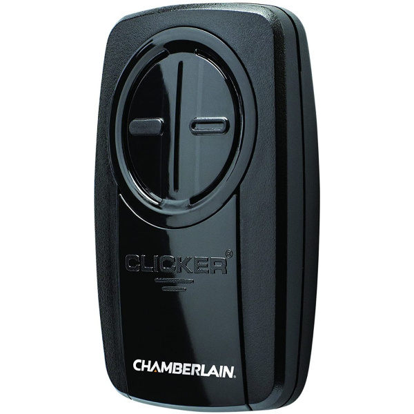 Chamberlain Group KLIK3U-BK Clicker Universal 2-Button Garage Door Opener Remote with Visor Clip, Black-0
