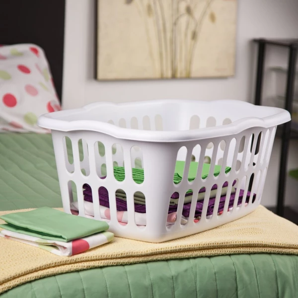 STERILITE 1-1/2 BU LAUNDRY BASKET-WHITE-0