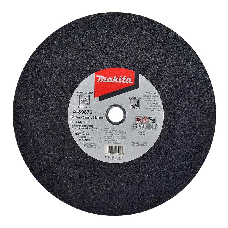 MAKITA A-89872 14" ABRASIVE CUT OF WHEEL 14"X1/8X25,4MM
