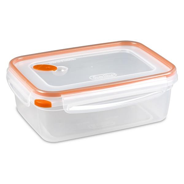 03221106 STERILITE ULTRA SEAL TANGERINE 8.3 CUP RECTANGLE FOOD STORAGE CONTAINER