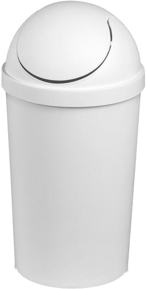 10838006 STERilite 3 GALLON ROUND SWING WASTEBASKET WHITE