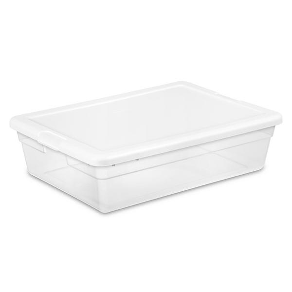 16558010 STERILITE 28QT STORAGE BOX-WHITE