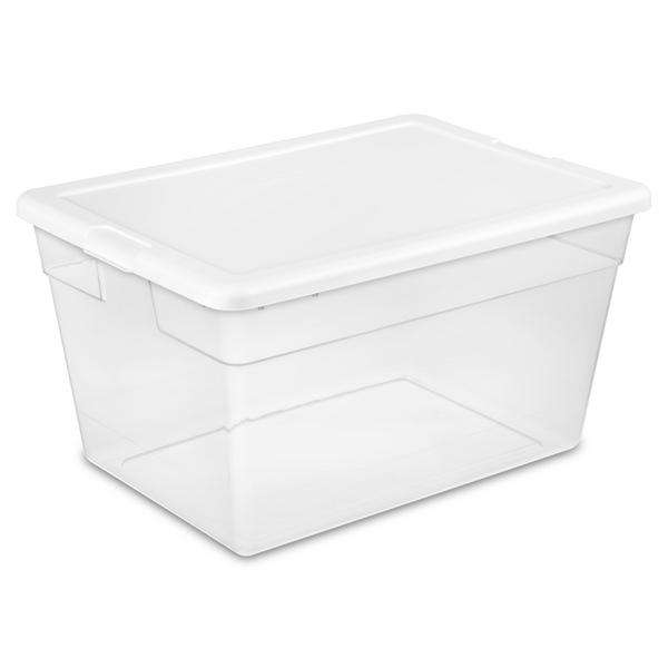 16598008 STERILITE 56QT STORAGE BOX-WHITE