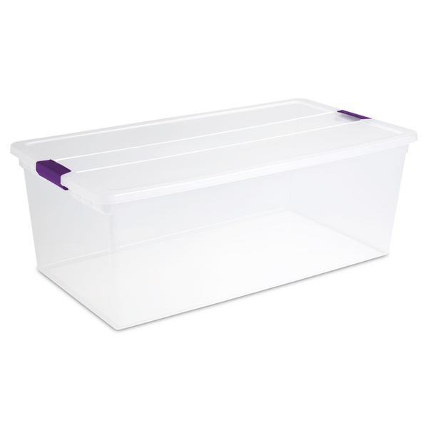17641704 STERILITE  110 QT CLEARVIEW LATCH BOX