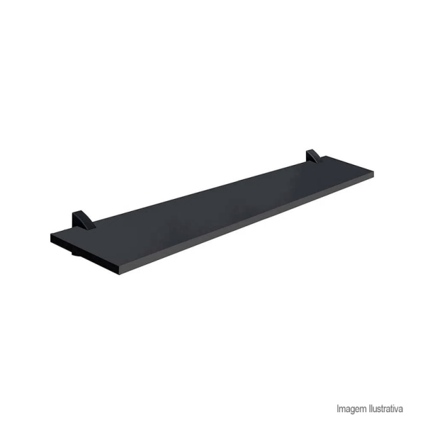 08102080 LINEARE STRAIGHT SELF 1.5X25X100CM BLACK WITH BLACK BRACKET