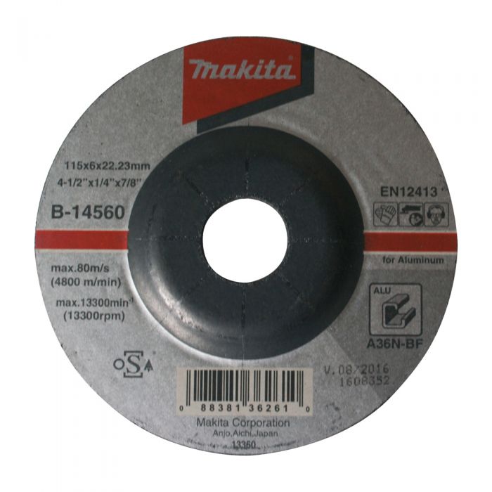 B-14560 MAKITA 115MM ALUMINIUM GRINDING DISC WHEEL