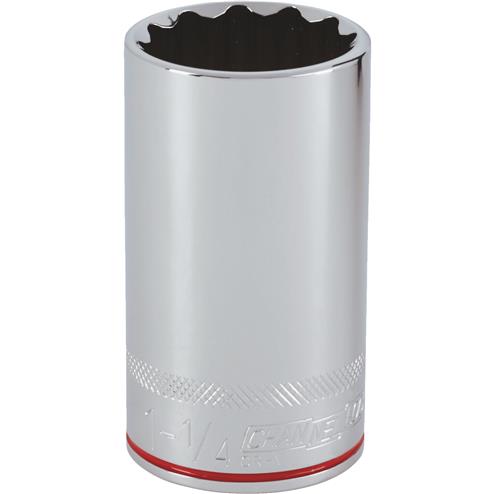 CHANNELLOCK STANDARD 1/2 IN. DRIVE 1-1/4 IN. 6-POINT DEEP STANDARD SOCKET