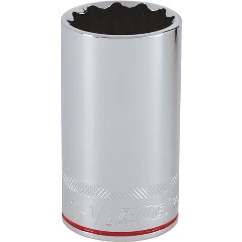 CHANNELLOCK STANDARD 1/2 IN. DRIVE 1-1/4 IN. 6-POINT DEEP STANDARD SOCKET