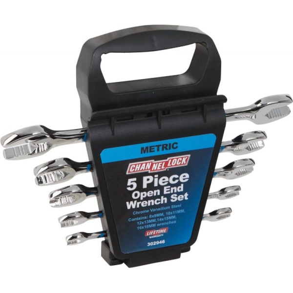 Open End Key Set Channellock 5-Piece Metric Open End Wrench Set - Kasimex