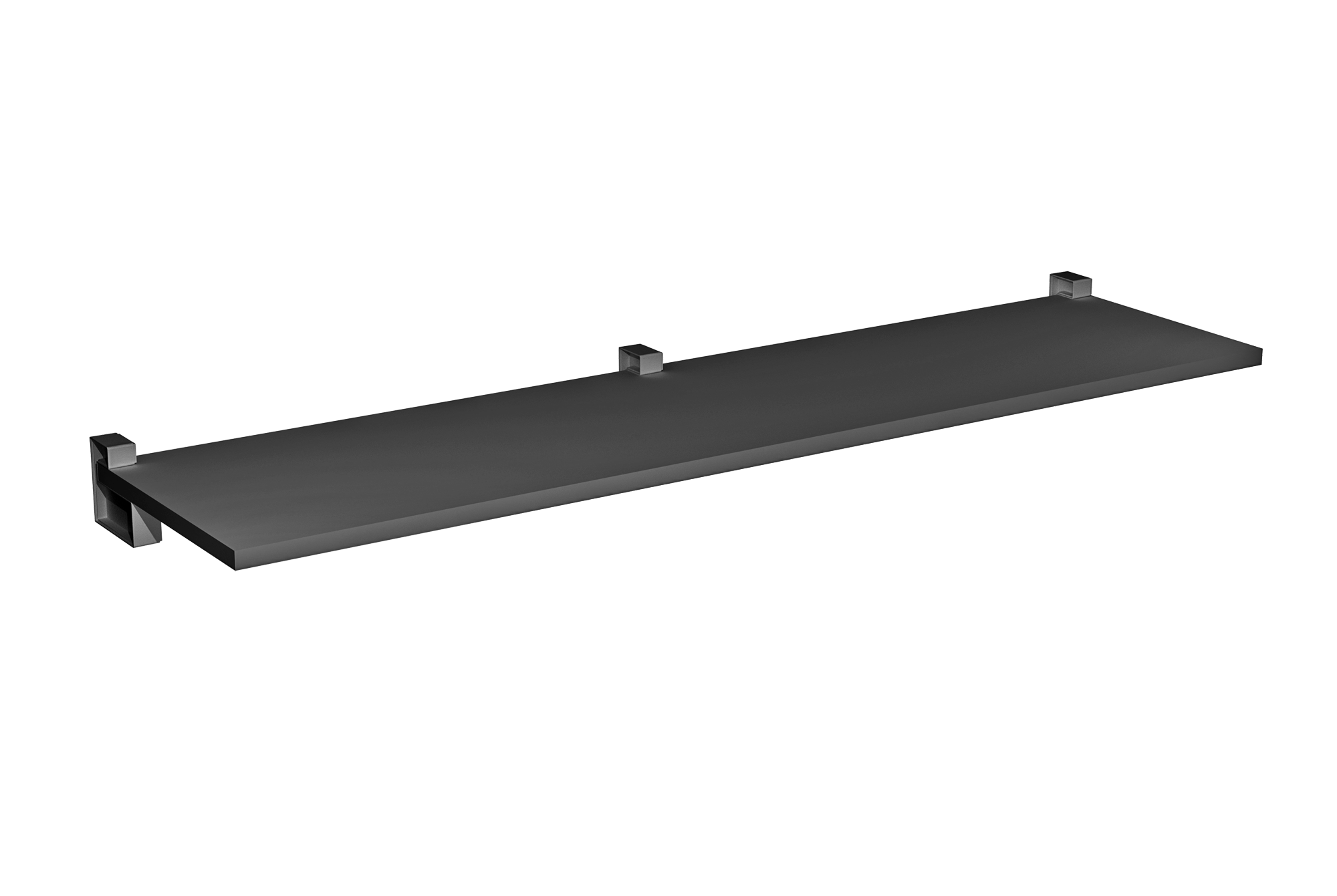 8102.08 LINEARE STRAIGHT SHELF 1.5X25X100CM BLACK WITH BLACK BRACKET