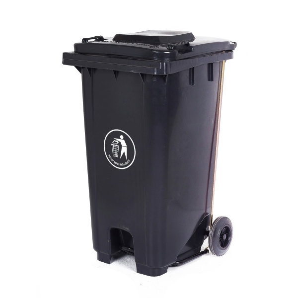 TAIZHOU LXD-240PED BLACK PLASTIC DUSTBIN BLACK PEDAL 240L