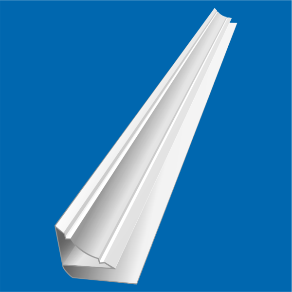 YAYUAN HY-PVCCORN-W CORNER COVE PLAIN WHITE 5.95M