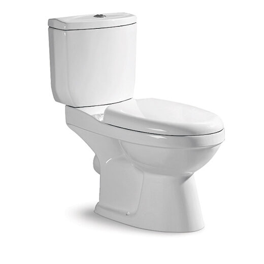 B-001 WASHDOWN TWO PIECE TOILET,S TRAP 250MM, WITH PP SEAT COVER 720*380*730