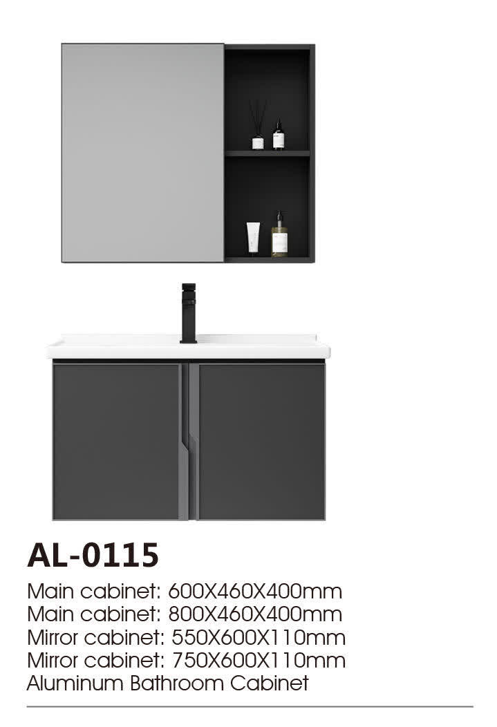 AL-0115 ALUMINIUM CABINET + MIRROR CABINET