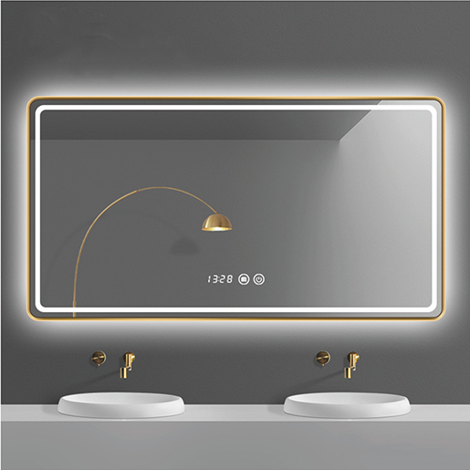 FLOW M001 60X90 LED SILVER MIRROR/GOLD FRAME
