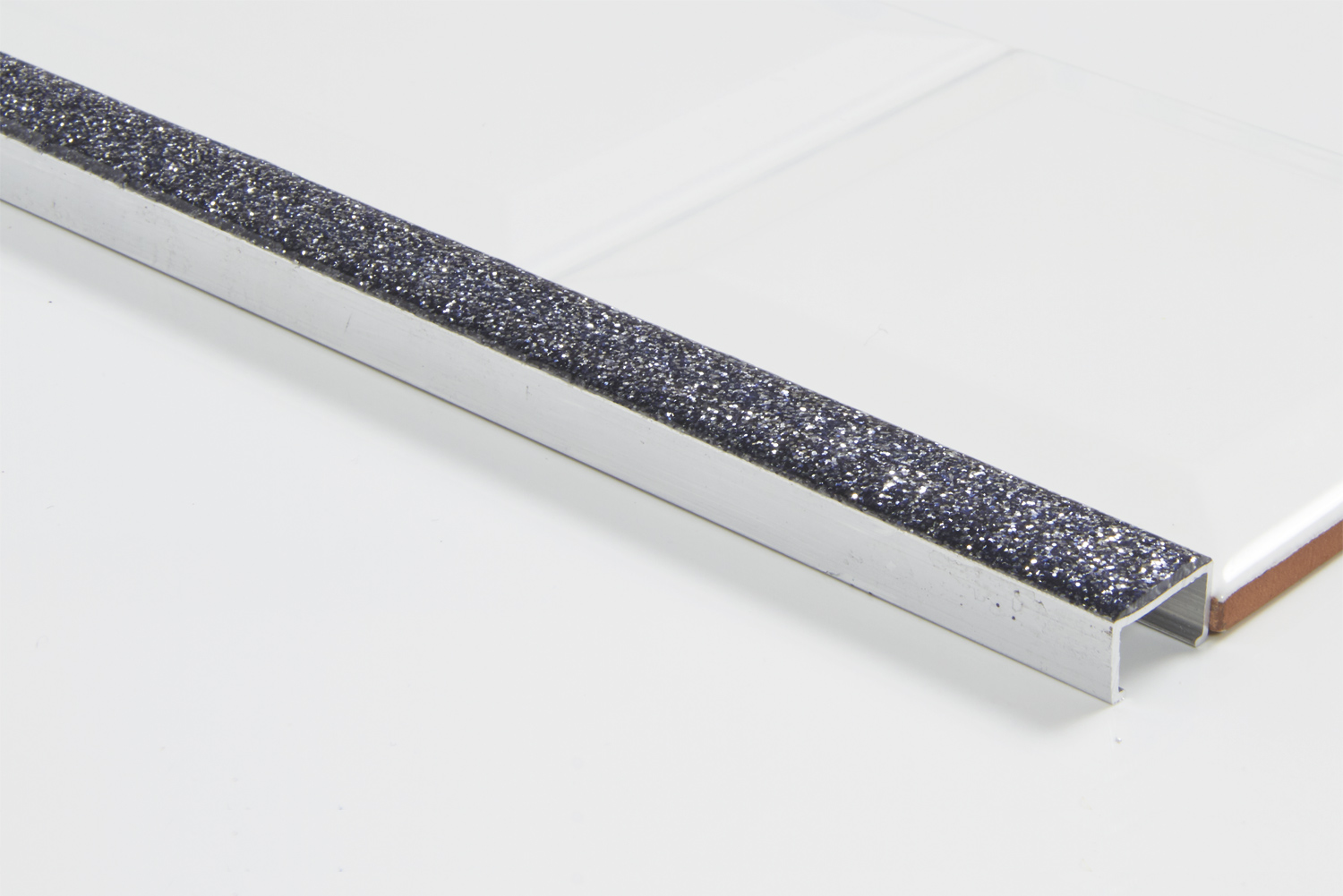 ALUMACER 02G02GA ALUMINIUM LISTELO GLITTER 9X17mm GREY 2.5m